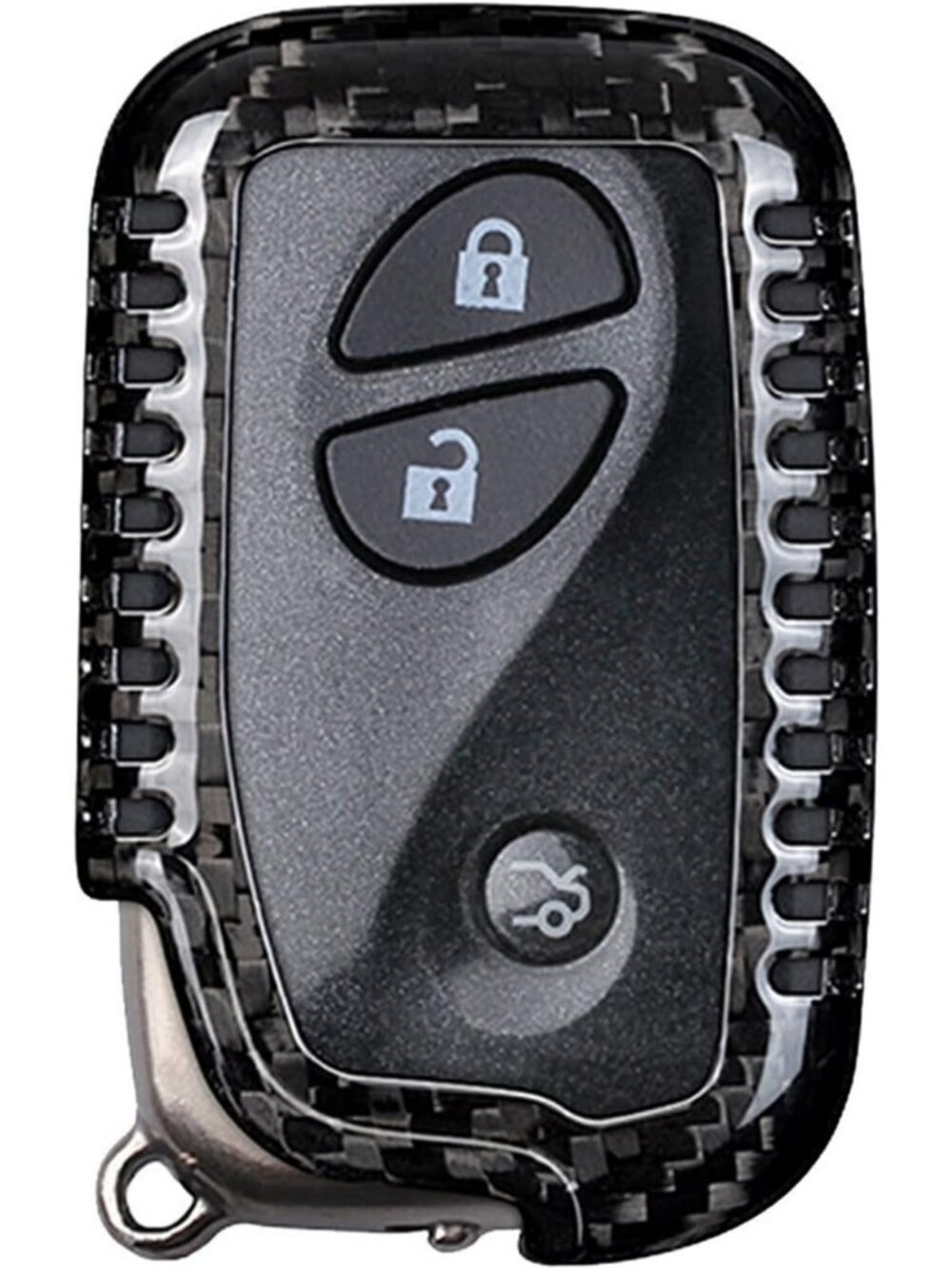 Carbon Fiber Key Fob Cover for Lexus ES GS IS LS RX - Durable Remote Case, Black